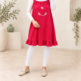 سارافون نخی طرح پروانه 5022 (سرخابی)