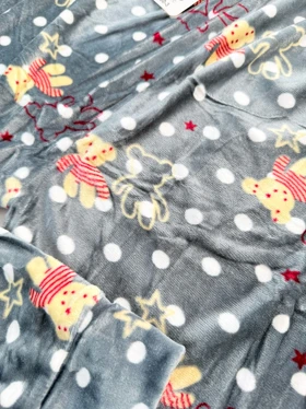 شلوار مخمل استیکردار خرس عروسکی