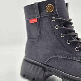 نیم بوت جین زنانه رنگ مشکی کد 58413