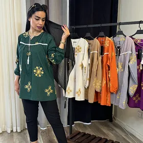 مانتو تونیکی سوزندوزی طرح سنتی