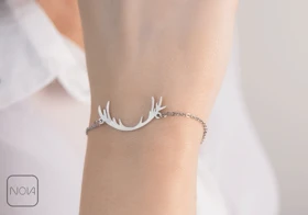 دستبند نقره شاخ گوزن