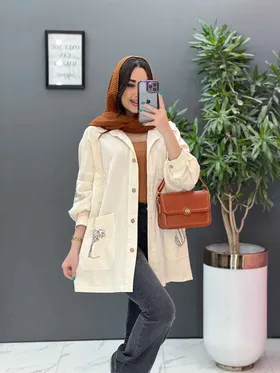 مانتو لینن نچرال شومیزی طرحدار