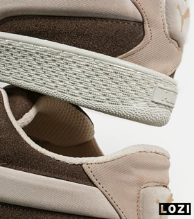 کفش کتانی ورزشی قهوه ای کرم مردانه و زنانه PUMA suede XL crushمدل 7456