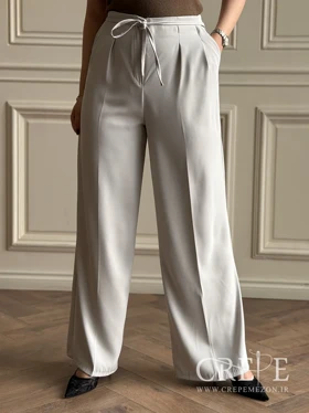 شلوار بگ جلو پیله کمردار قد 106