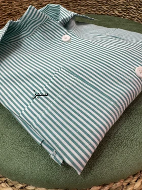 مانتو لینن راه راه