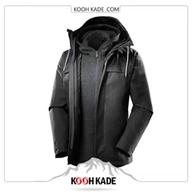 کاپشن کوهنوردی دوپوش ذغالی FORCLAZ