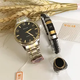ست ساعت انگشتر دستبند مردانه 530620720