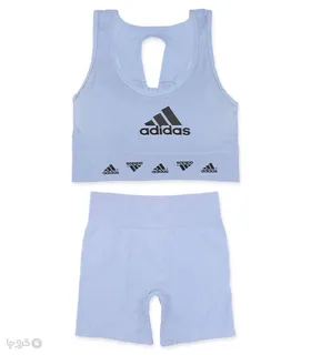 ست شورت و نیم‌تنه کاپ‌دار کبریتی کد A16 طرح Adidas