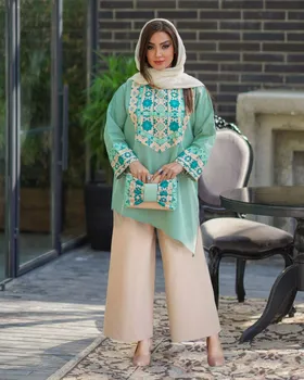 ست مانتو +دامن شلواری+کیف کد 2563