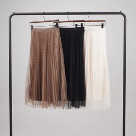 دامن توری مروارید خطی