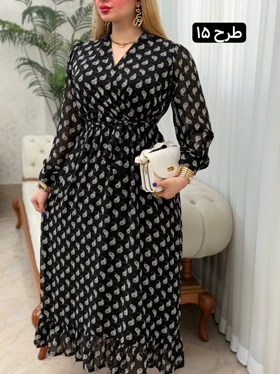 پیراهن حریر پایین چین 3939