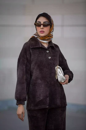 هودی لمزور یقه شکاری (ست پاییزه)