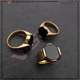 انگشتر استیل رنگ ثابت مردانه کد on1026