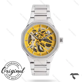 ساعت کرست مردانه 6331-1 اتوماتیک صفحه زرد Crest-11023-G