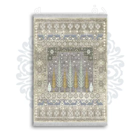 *جدید* فرشینه از جنس پارچه شانل مخمل ترک طرح فانتزی برند دفه کد 839