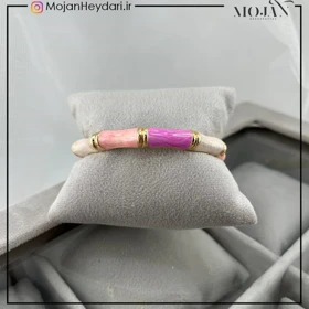 دستبند زنانه بنگل با طرح میناکاری شیک و ظریف کد bg10030