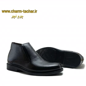 نیم بوت مردانه بغل زیپ‌دار چرم طبیعی کد 142