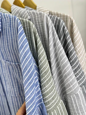 مانتو لینن راه راه نازلی