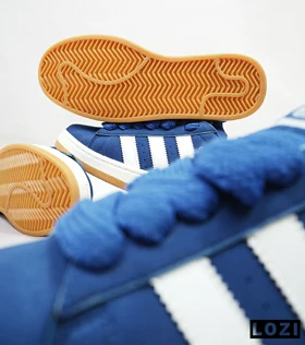 کفش کتانی بزرگ پا آبی سفید ADIDAS Campus