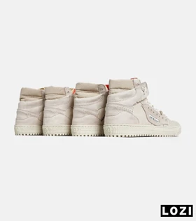 کفش کتانی ساق‌دار کرم OFF WHITE