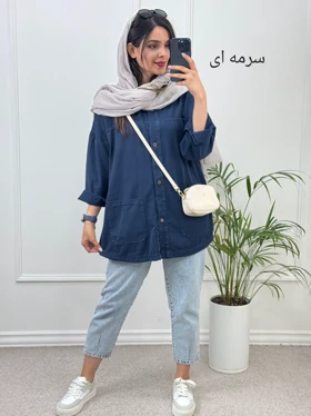 مانتو کتان جیب پایین