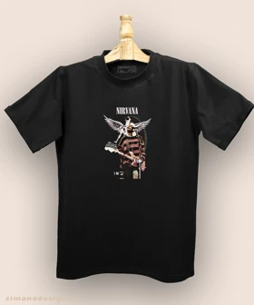 تیشرت مردانه و زنانه طرح نیروانا کد 982