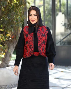 ست سه تیکه ژیله پیراهن و کمربند ست با ژیله کد 2429