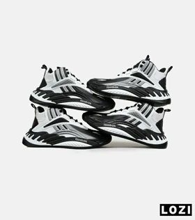 کفش کتانی ساق‌دار مشکی سفید Reebok Shaq Attaq