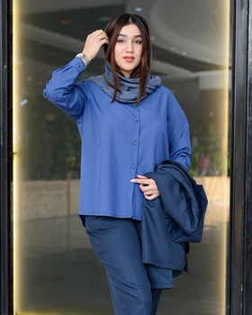 خرید عمده شومیز آبی زنانه قیمت 328 تومن کد 7173