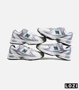 کفش کتانی مردانه و زنانه سفید بنفش NEW BALANCE 530