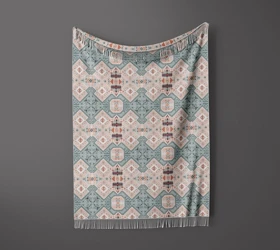 شال مبل ریش دار sofa shawl 294