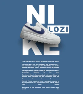 کفش مردانه و زنانه سفید سرمه ای NIKE AIR FORCE