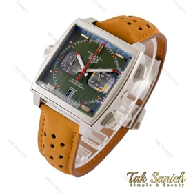 ساعت تگ هویر موناکو مردانه صفحه سبز زیتونی Tag-4224-G