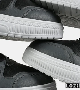 کفش کتانی مردانه مشکی طوسی FASHION مدل 7433