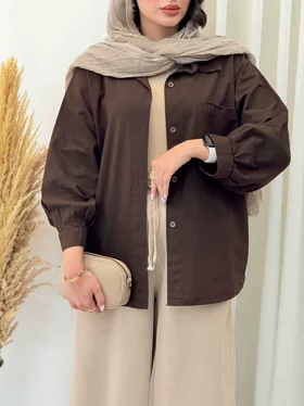 مانتو آستین پیله تک جیب ساره