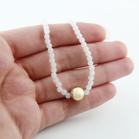 گردنبند دخترانه مدل مرواریدی گوی دار