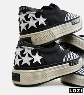 کفش اسنیکرزمشکی Amiri Stars Checkered
