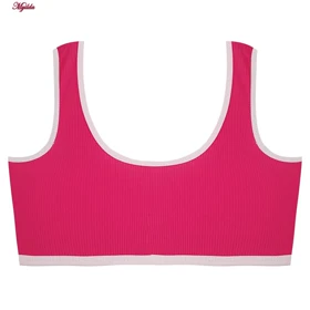 ست شورت و نیم‌تنه دخترانه گربه و جام مدل پددار سرخابی کد 5164-2