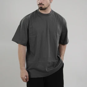 تیشرت اسپرت بیسیک مدل SPL-4M1248 طوسی تیره