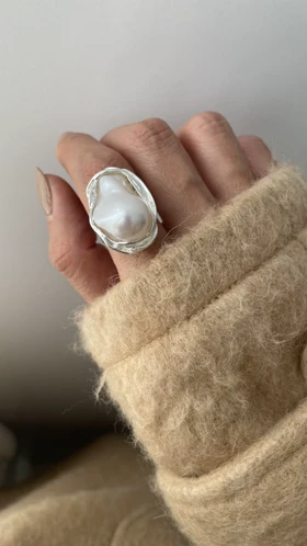 انگشتر مرواریدی دفرمه