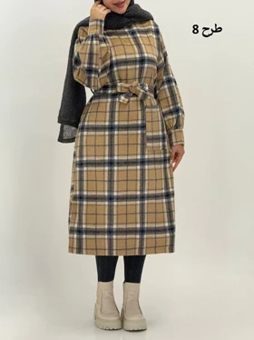 3593-کفتان چهارخونه پشمی