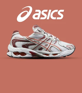 کفش کتانی مردانه و زنانه سفید قرمز ASICS Gel-Phoenix مدل 8538