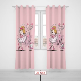 پرده پانچی اتاق کودک برند مینوریا کیدز طرح دخترانه کد p-278