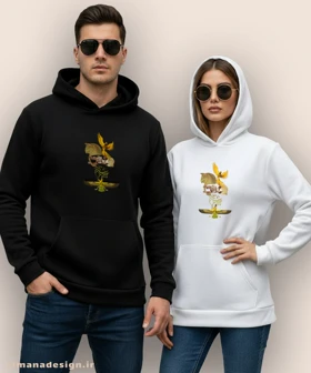 هودی مردانه و زنانه اصیل ایرانی طرح چو ایران نباشد تن من مباد کد 1007