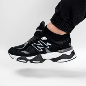 کفش و کتانی مردانه و زنانه چرم طبیعی مدل نیوبالانس 9060 NEW BALANCE رنگ مشکی کد 8932