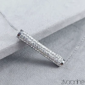 گردنبند زنانه استیل طرح سواروسکی 50013