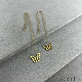 گوشواره زنانه بخیه ای مدل پروانه 20421