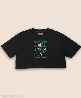 کراپ زنانه طرح شیطان کش شخصیت موییچیرو کد 979