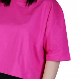 تیشرت زنانه کراپ چاپدار