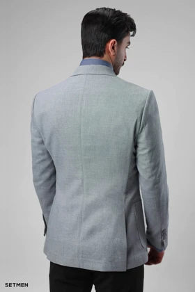 کت تک مردانه نیم آستر دو دکمه یقه ایتالیایی